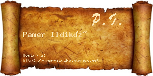 Pamer Ildikó névjegykártya